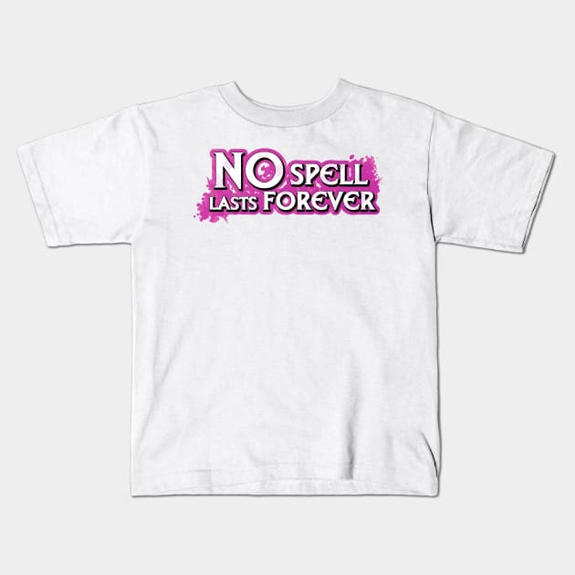 No Spell Lasts Forever Logo Kids T-Shirt by Killer Tater Tots Comics